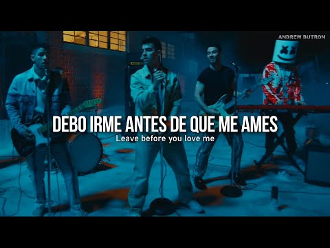 Marshmello, Jonas Brothers - Leave Before You Love Me | Español + Lyrics (VIDEO OFICIAL) HD