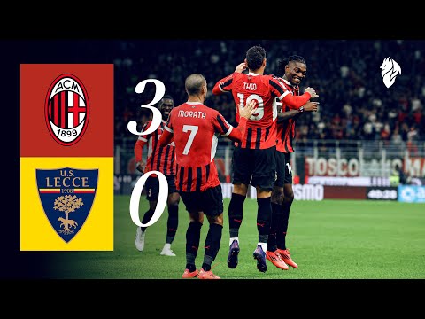 Morata, Theo & Pulisic | 3 Goals in 5 minutes | AC Milan 3-0 Lecce | Serie A Highlights