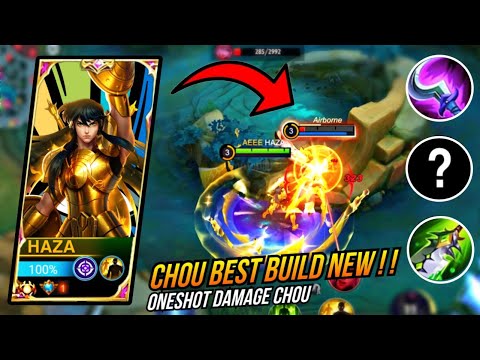 CHOU BEST BUILD 2023 FOR ONESHOT (Must Try) CHOU NEW META GAMEPLAY - Mobile Legends