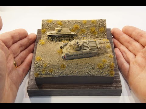 1:100 scale Zvezda Matilda/Panzer III, North Africa campaign diorama