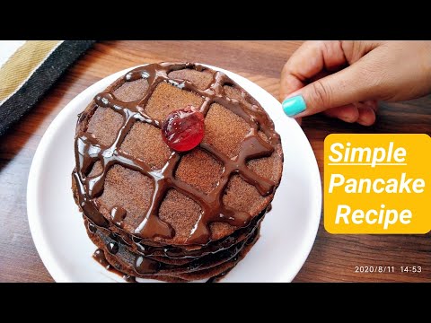 How To Make Chocolate Pancake Recipe | Yummy Breakfast Recipe For Kids | Simple Pancake Recipe