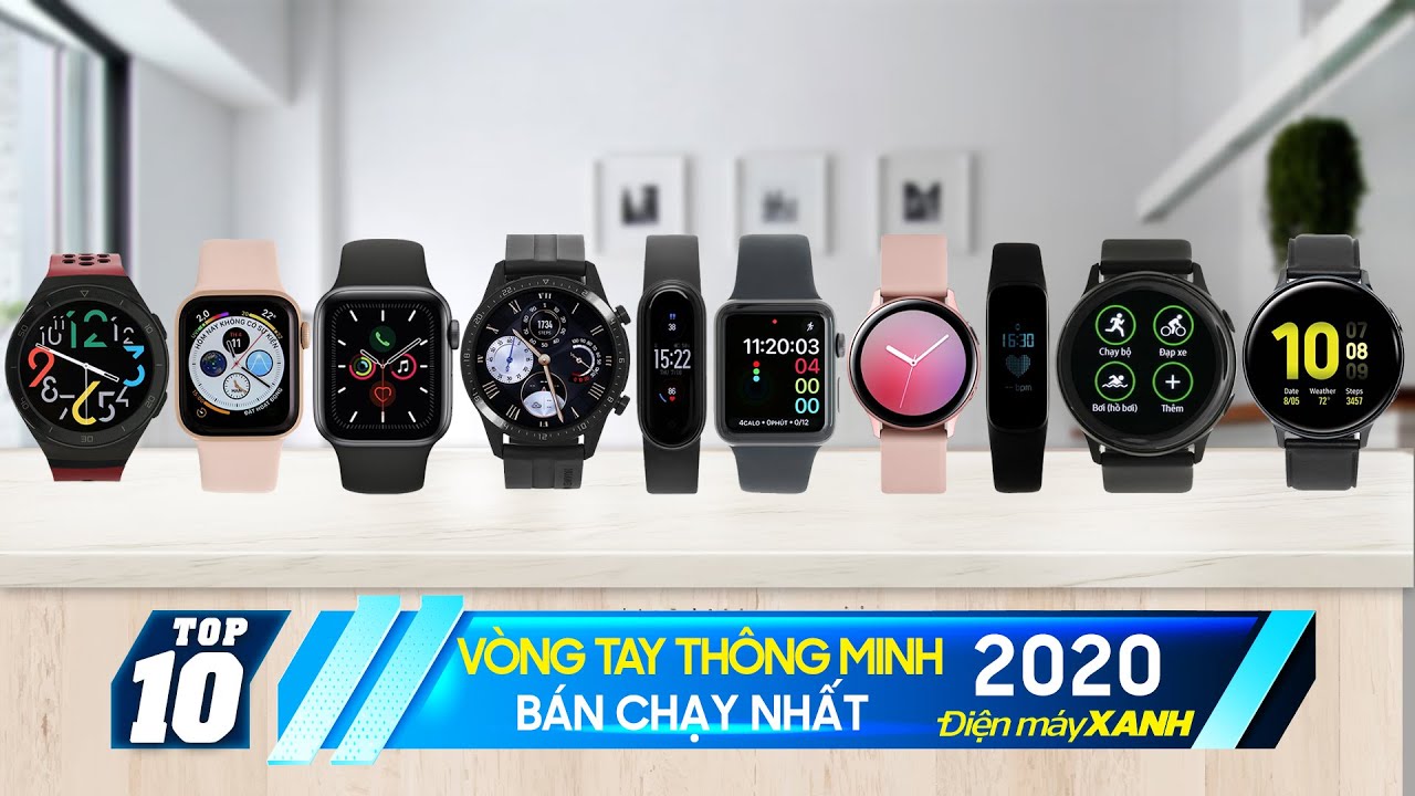 Top 10 đồng hồ - vòng tay thông minh bán chạy nhất năm 2020 tại Điện máy XANH