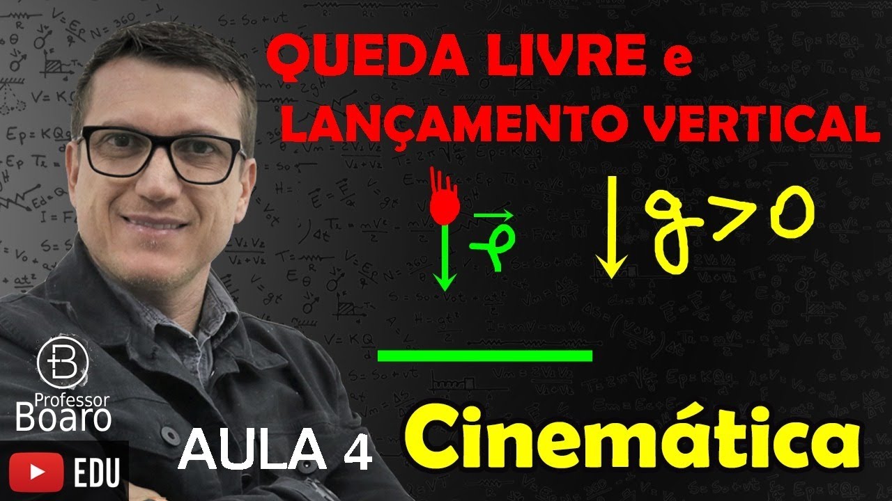 QUEDA LIVRE e LANÇAMENTO VERTICAL - CINEMÁTICA - (TEORIA + EXERCÍCIOS) - AULA 4