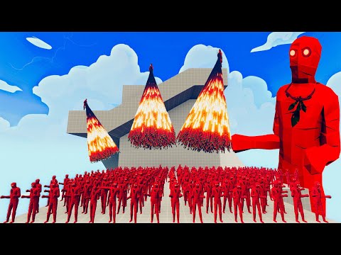 100x FIRE ZOMBIE + 1x GIANT vs 4x EVERY GOD   Totally Accurate Battle Simulator TABS