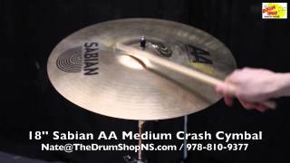 Video thumbnail for Sabian AA Medium Crash 18'' - The Drum Shop North Shore by Nate Morrison Drums