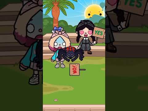 Yes or No Wednesday and Enid #wednesday #shorts #tocaboca #tocalifeworld