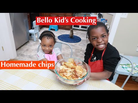 Homemade potato chips| Day 2 Social distancing | Bello Kid's Cook