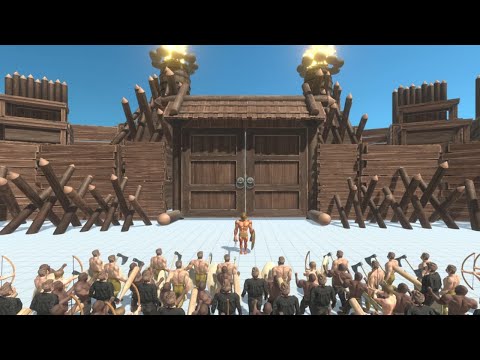 ACHILLES vs HUMAN ARMY Animal Revolt Battle Simulator