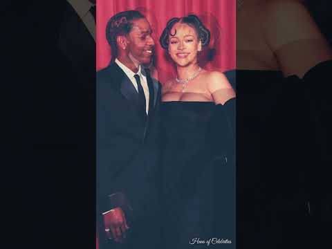 Rihanna attends 2023 Golden Globes with A$AP Rocky #shorts #rihanna #trending #fashion #viral #fyp