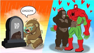 Download lagu Baby Kong : Daddy !!! Please Come Back | Very Sad Story But Happy Ending |  POOR BABY KONG LIFE mp3