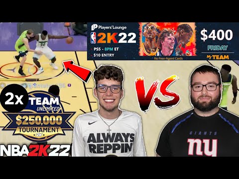$400 TOURNAMENT FINAL FOUR VS $250K DOUBLE QUALIFIER GIANTSFAN! HIS LINEUP IS TOXIC! NBA 2K22 MyTEAM