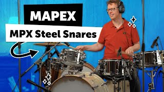 Video thumbnail for Mapex | MPX Steel Snares | Sound Demo by Drums Bonedo
