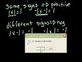 Multiplying & Dividing Negative Numbers Video Tutorial