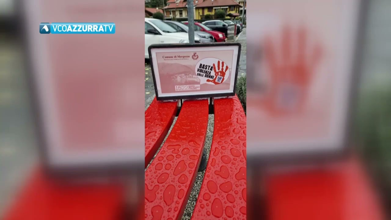 Inaugurazione panchina rossa Mergozzo con ricordo del Nostro Federico Mantero - 5 dicembre 2022