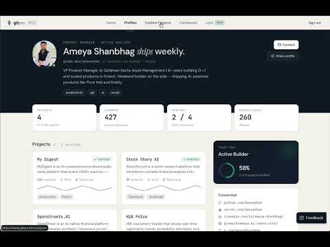 GitPM: The portfolio for PMs who ship 소개 영상