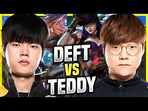 T1 TEDDY VS HLE DEFT! - T1 Teddy Plays Caitlyn ADC vs Ezreal! | Preseason 11