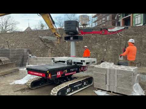 Versalok Retaining Wall Install w/ MULE MZ100