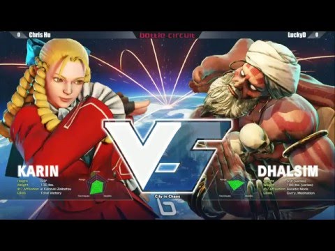 Street Fighter 5 Tournament: Next Level Battle Circuit V.5 - Chris Hu (Karin) vs LuckyD (Dhalsim)