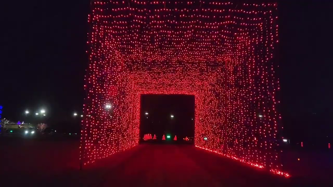 Drive through Christmas light show at Illuminate Light Show, Doswell Virginia