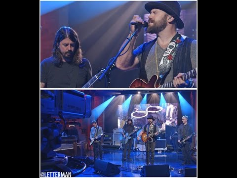 Foo Fighters with Zac Brown - War Pigs Cover Late Show with Letterman 10/13/2014