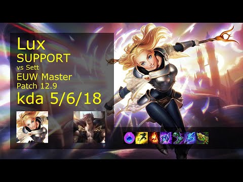 Rank 2 EUW Lux Support: Lux vs Sett