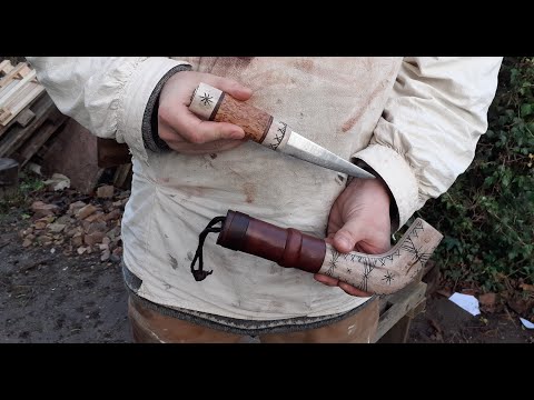 Knife Making - Forging a finnish sami puukko knife with antler sheath