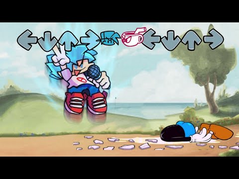 Indie Cross Meme but Cuphead gave his strength to BF, Switched places