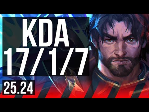 JAYCE vs IRELIA (TOP) | Good KDA: 17/1/7 | KR Master | 25.24