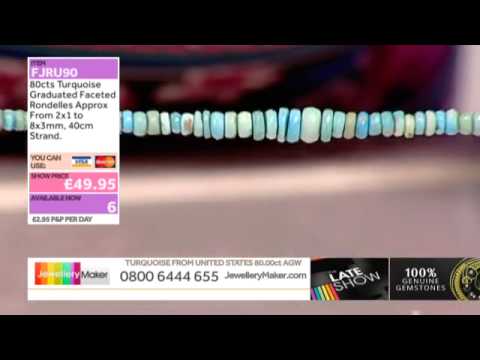 Mandarin Garnet and Metallic Blue Coated Pyrite on The Late Show (JewelleryMaker) LIVE 20/02/2015