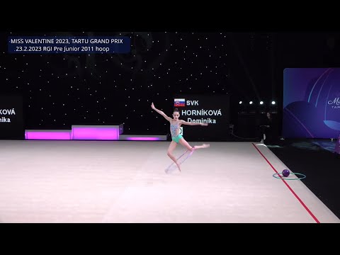 Miss Valentine Tartu 2023 Dominika Hornikova Pre Junior 2011 rhythmic gymnastic hoop and ball