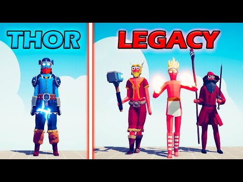 THOR TEAM vs LEGACY TEAM - Totally Accurate Battle Simulator | TABS
