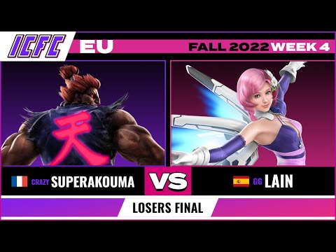 SuperAkouma (Akuma) vs. Lain (Alisa) Losers Final - ICFC EU Tekken 7 Fall 2022 Week 4