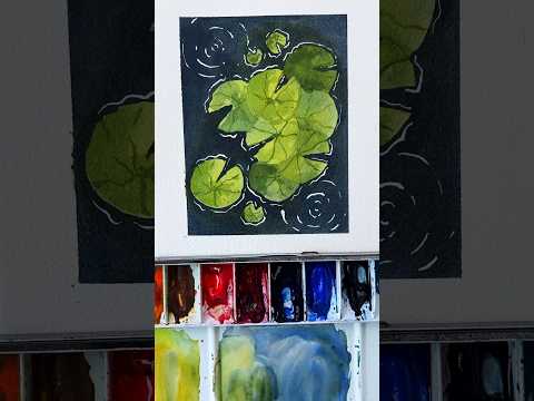 Easy watercolor painting with circles #watercolor #watercolorpainting #arttutorial