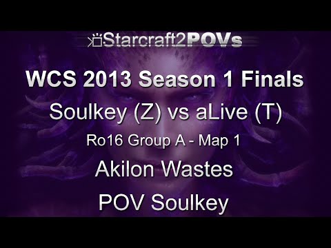 SC2 HotS - WCS 2013 S1 Finals - Soulkey vs aLive - Ro16 Group A - Map 1 - Akilon Wastes - Soulkey
