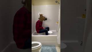 Man-horse Bucket Drumming in Shower