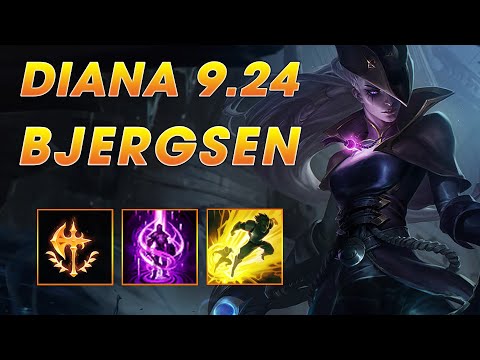 Bjergsen Diana Mid vs Twisted Fate - NA Master Patch 9.24