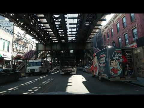 Driving from The Williamsburg Bridge, NYC to Bushwick, Brooklyn