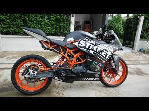 KTM RC200 stunt parts setup review from dark knight street shop in Thailand