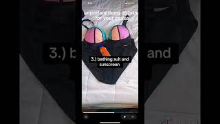 The top 5 things you may want to bring on your Cruise! #carnivalcruise #cruise #vacationmode