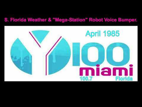 100.7 WHYI "Y100" Miami FL Weather & "Mega Station" Bumper April 1985
