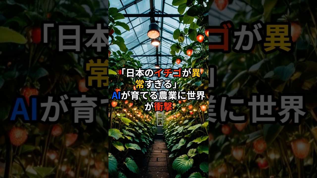「日本のイチゴが異常すぎる」AIが育てる農業に世界が衝撃 #shorts  #海外の反応 #japan