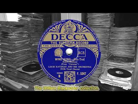 Louis Katzman & His Orch(v Walter Preston) - Wine Song(1934)