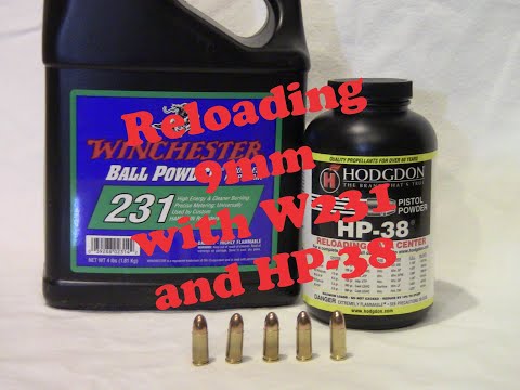 Reloading 9mm with HP 38 /W231 during the ammo shortage