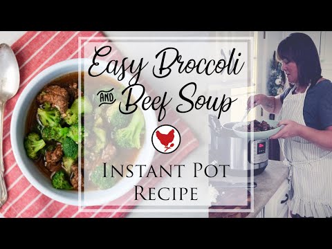 EASY BROCCOLI AND BEEF SOUP (Instant Pot Recipe) | Homestead Kitchen