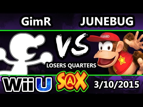 S@X - VGBC | GimR (G&W) Vs. VGz Junebug (Diddy Kong) SSB4 Losers Quarters - Smash4 - Smash Wii U