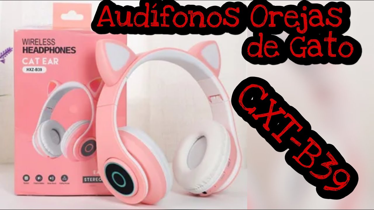 Audífonos tipo Beats con orejas de gato CXT-B39