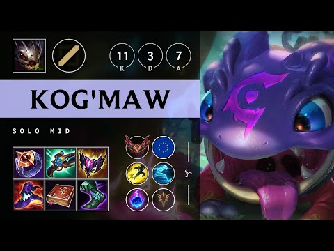 Kog'Maw Mid vs Yasuo: Rampage - EUW Grandmaster Patch 14.21
