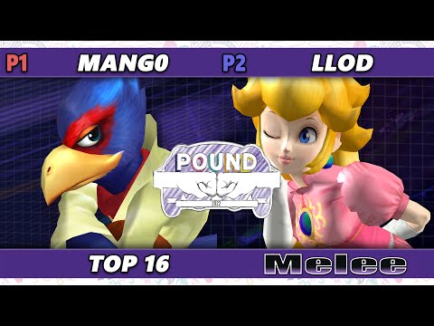 Pound 2022 Top 16 - Mango (Falco) Vs. lloD (Peach) SSBM Smash Melee Tournament