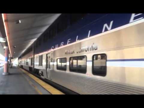 Amtrak 582 departs Los Angeles Union station with F59PHI's on both sides