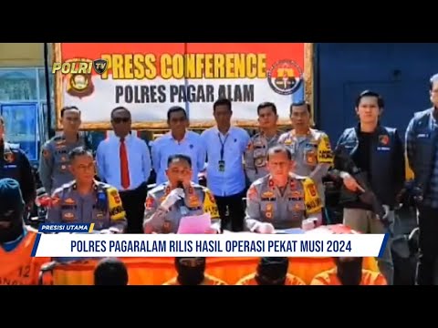 POLRES PAGARALAM RILIS HASIL OPS PEKAT MUSI 2024
